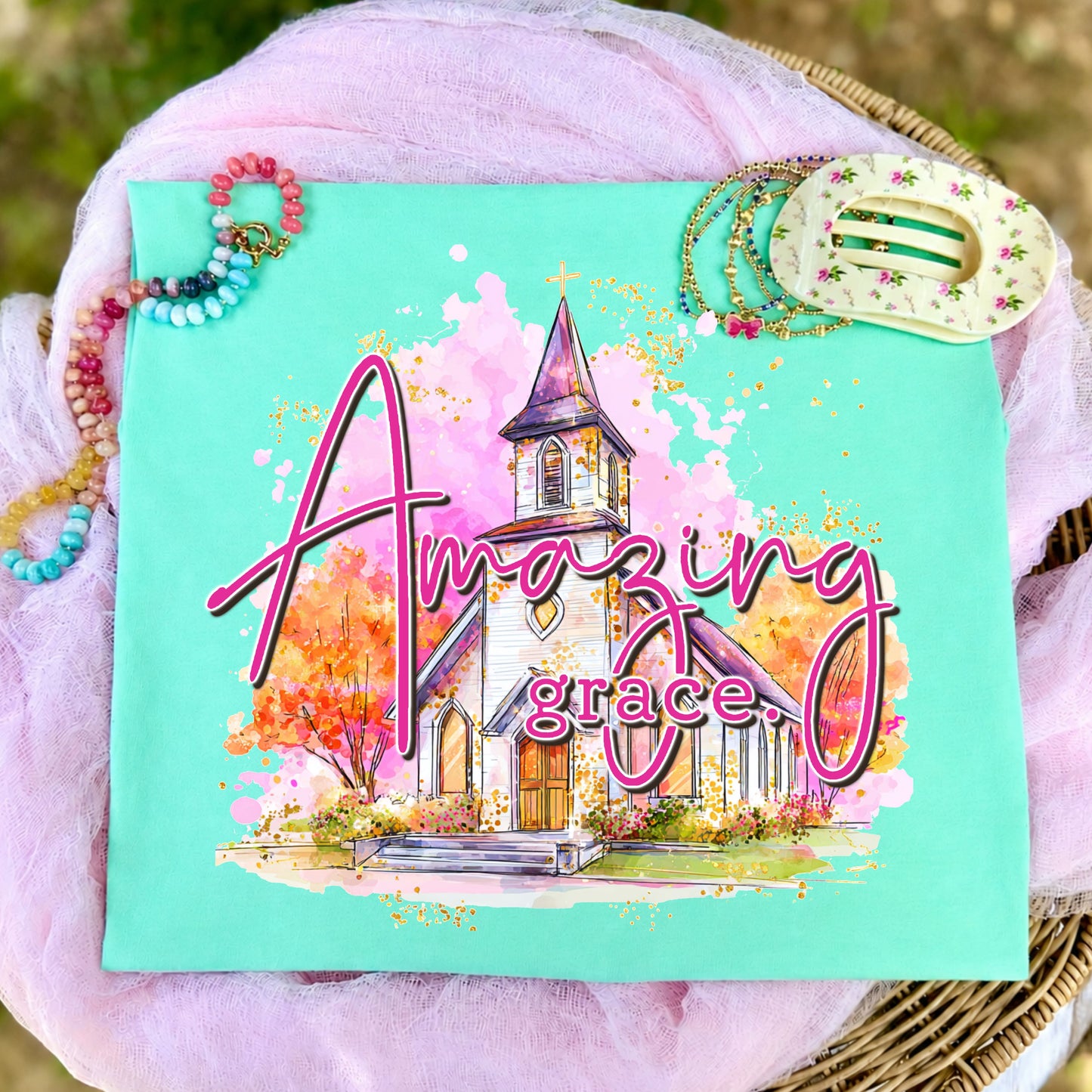 Amazing Grace Faith DTF Print