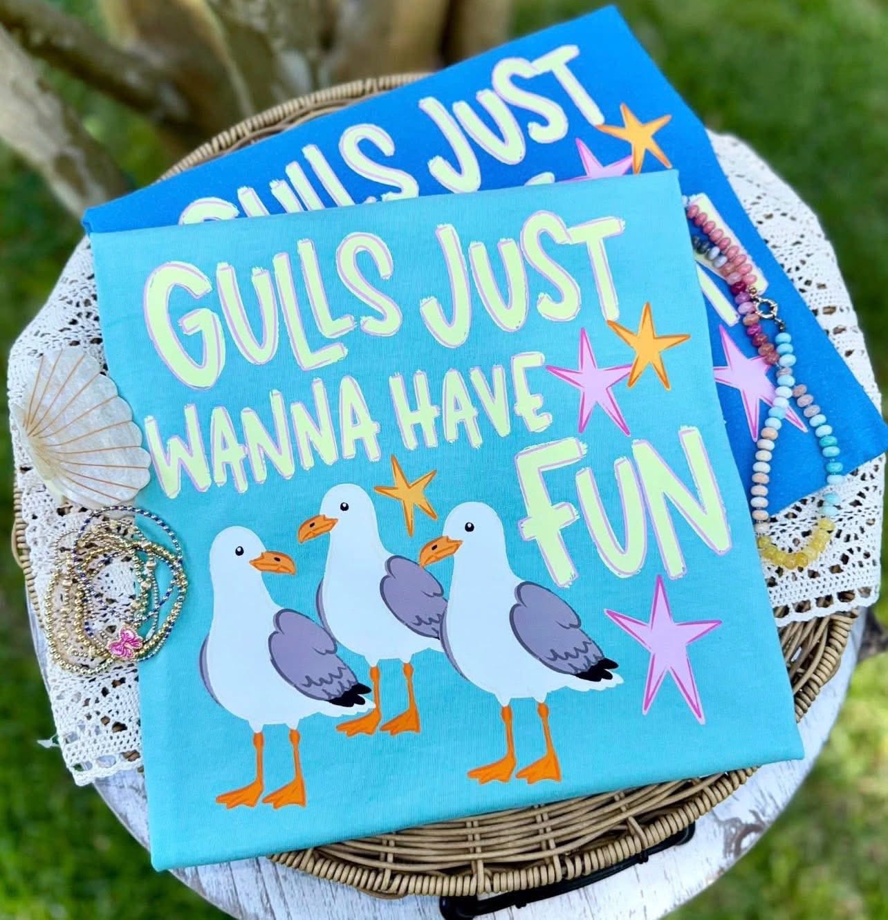 Gulls Just Wanna Have Fun Summer DTF Print