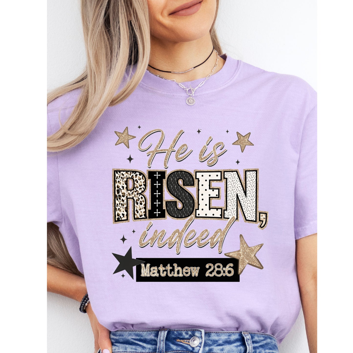 He is Risen Easter Faith DTF Print