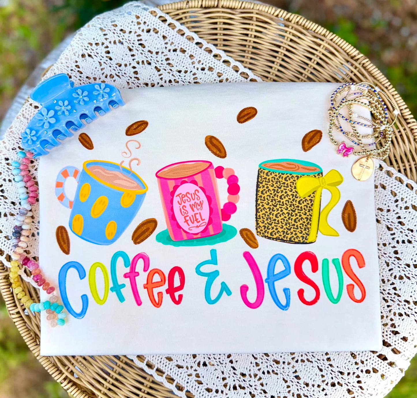 Coffee and Jesus Faith DTF Print