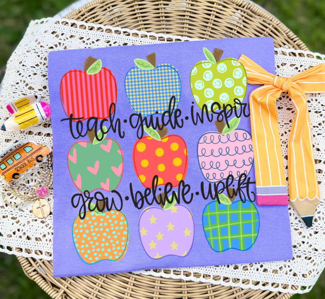 Apple Coquette Teacher Occupation DTF Print