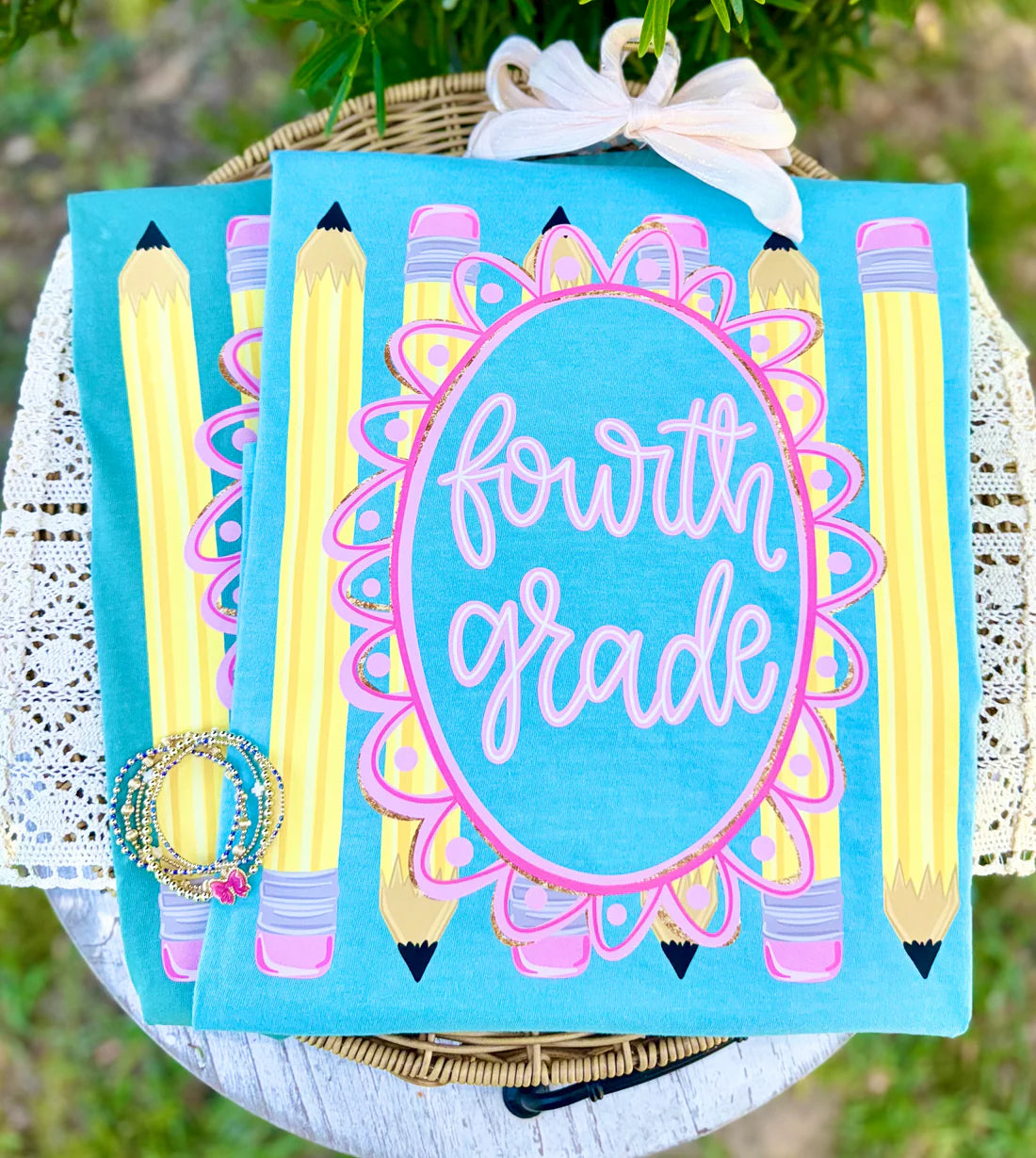 Pencil Stripes Grade Level DTF Transfer