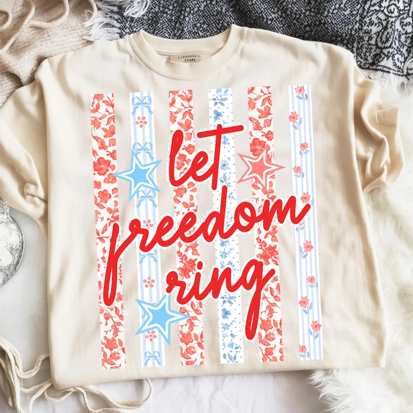 Let Freedom Ring July 4th DTF Transfer