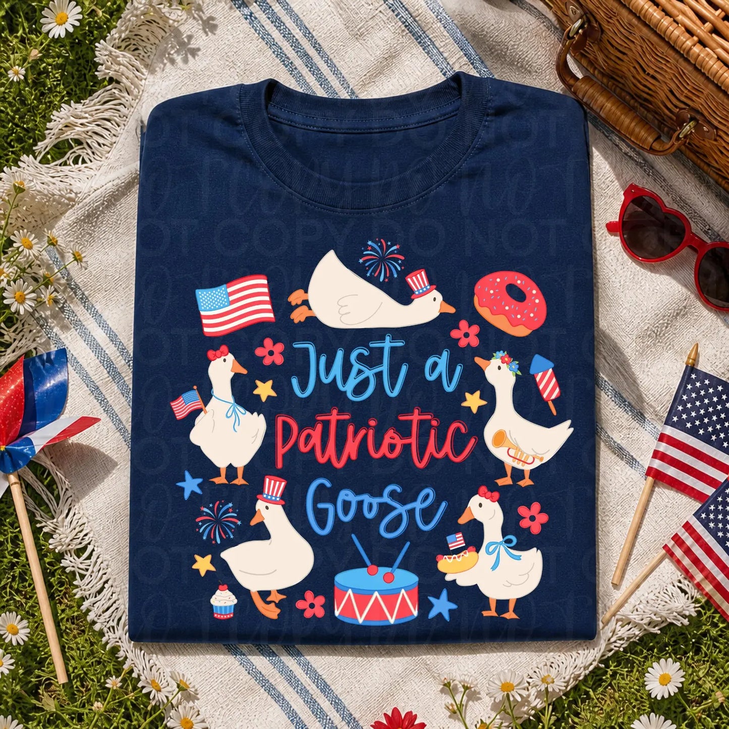 Just a Patriotic Goose July 4th DTF Transfer