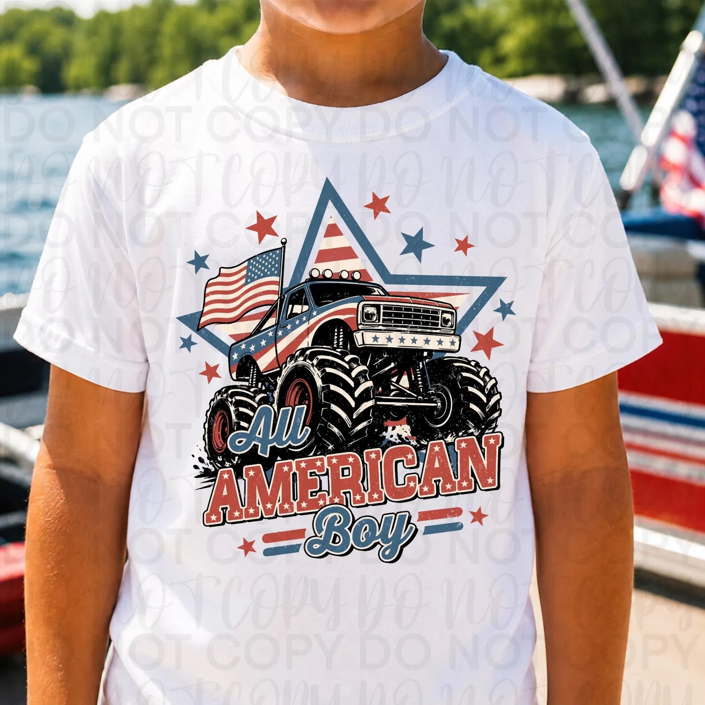 All American Boy Truck July 4th DTF Transfer