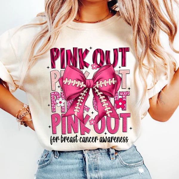 Pink Out Breast Cancer Awareness DTF Transfer