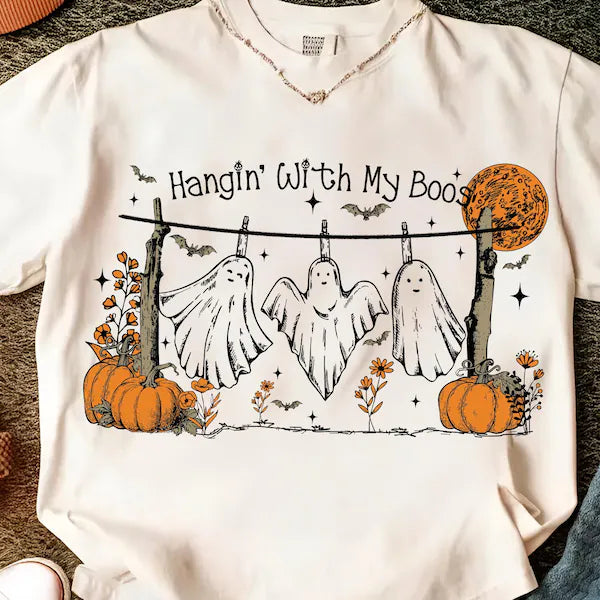 Hangin' With My Boos Halloween DTF Print