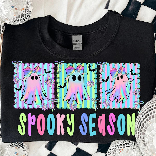 Spooky Season Neon Ghosts Halloween DTF Print