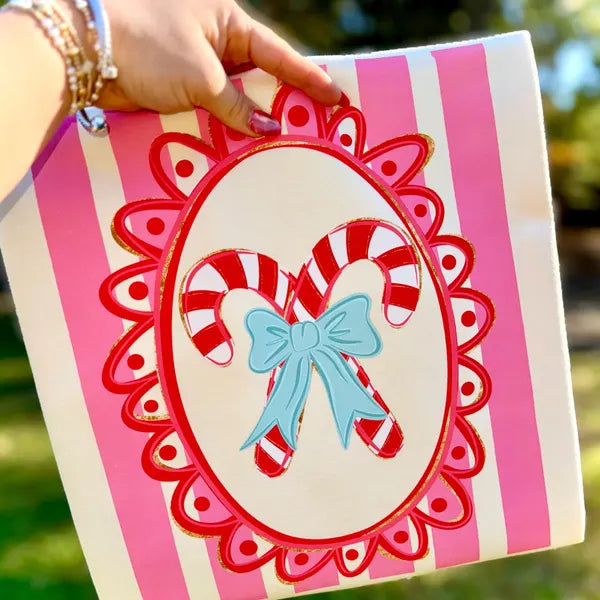 Striped Candy Canes Christmas DTF Transfer