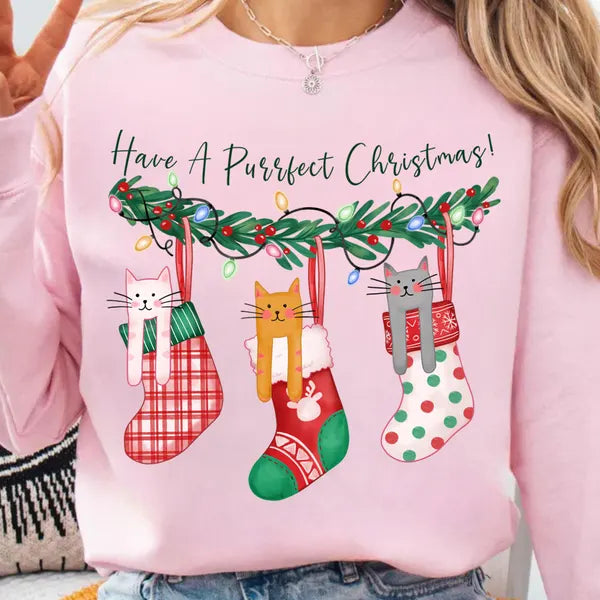 Have a PURRfect Christmas Cats Christmas DTF Print