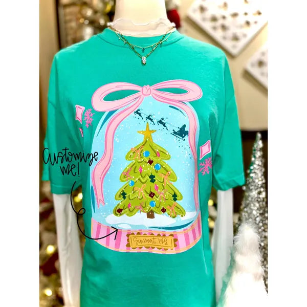 Customized Snowglobe Christmas DTF Transfer