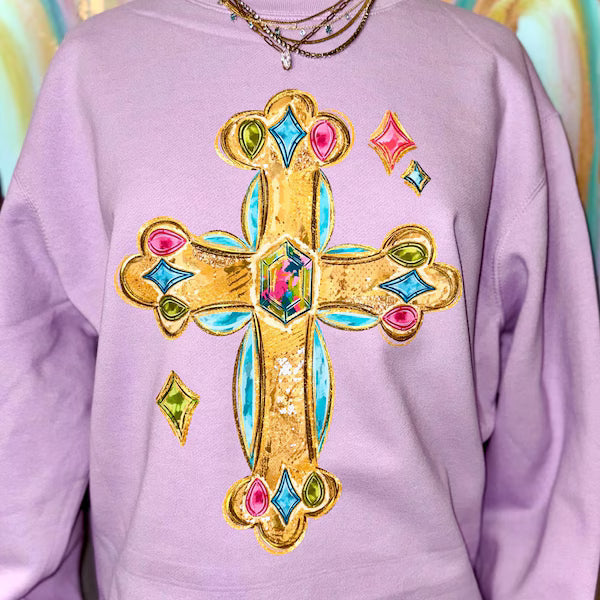 Gold Cross Faith DTF Transfer