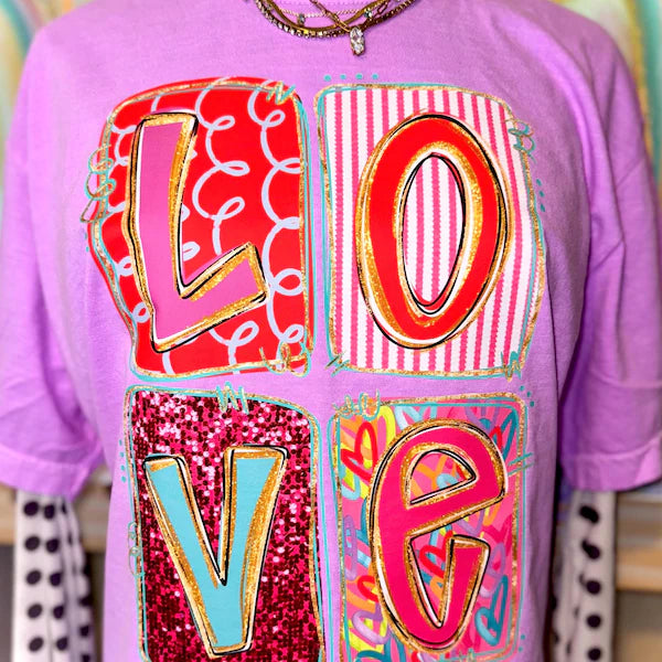 Love Colorblock Valentine's DTF Transfer