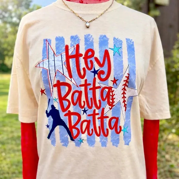 Hey Batta Batta Baseball DTF Transfer