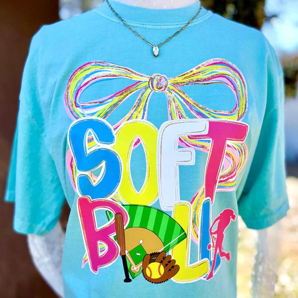 Bow & Softball DTF Transfer