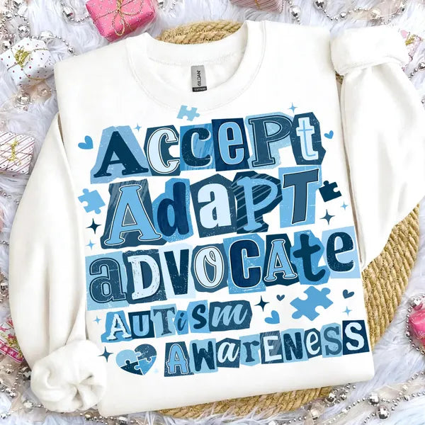 Autism Awareness Accept Adapt Advocate DTF Transfer
