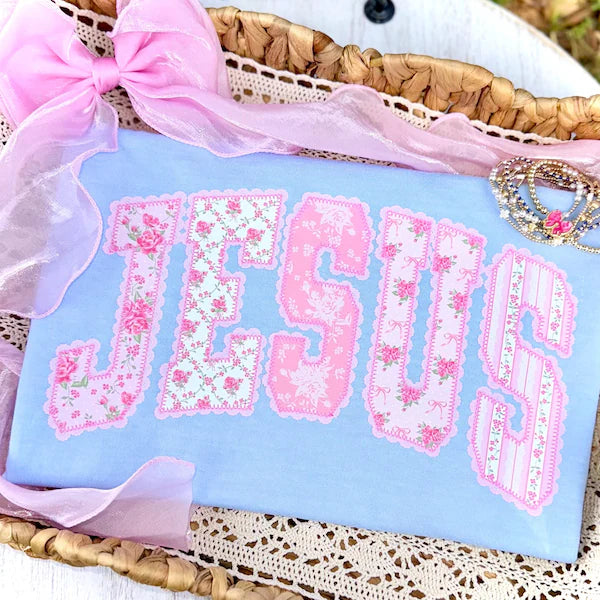 Jesus Patchwork Faith DTF Transfer