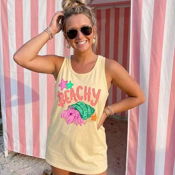 Beachy Crab Summer DTF Transfer