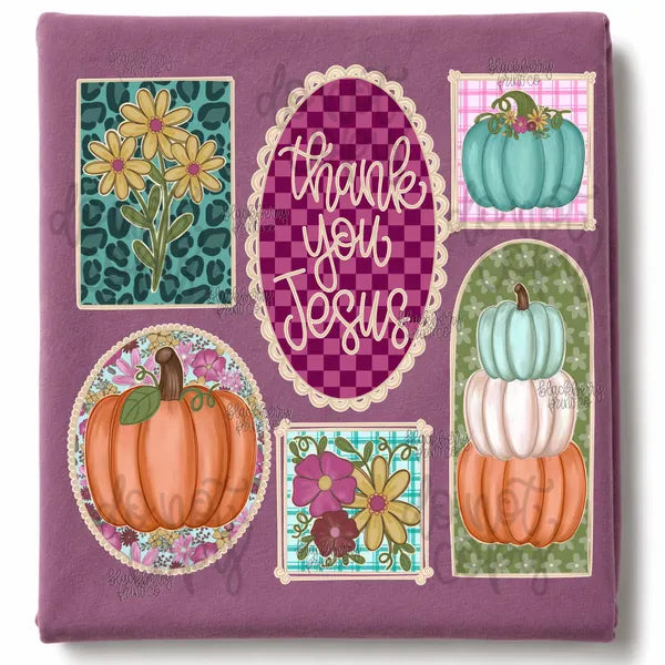 Thank You Jesus Faith Fall Thanksgiving DTF Print