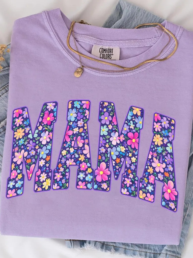 Spring Floral Mama Title DTF Transfer
