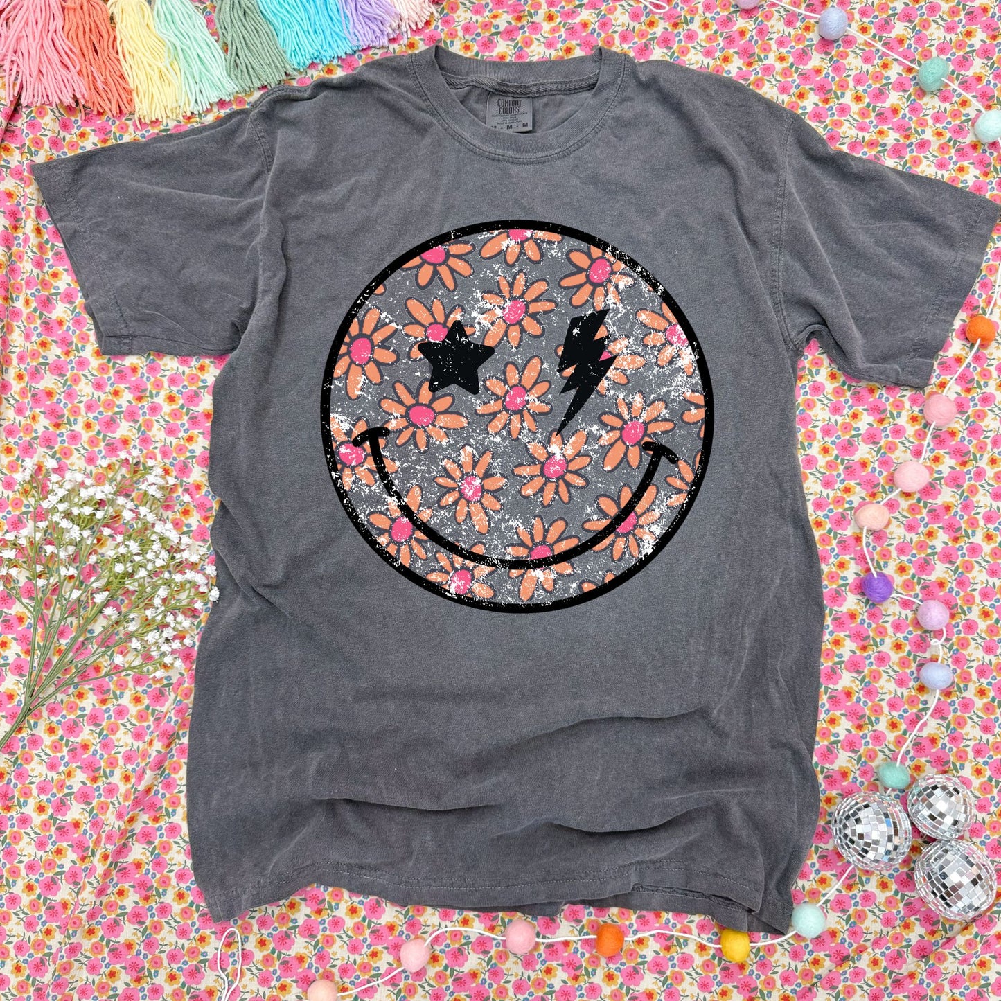 Boho Smiley Face Everyday DTF Transfer