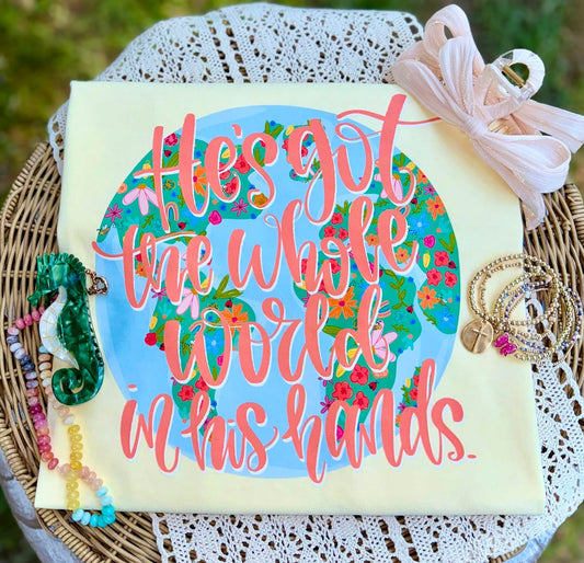 He's Got the Whole World in His Hands Faith DTF Print