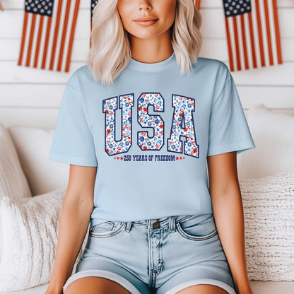 USA Floral 250 Years tee