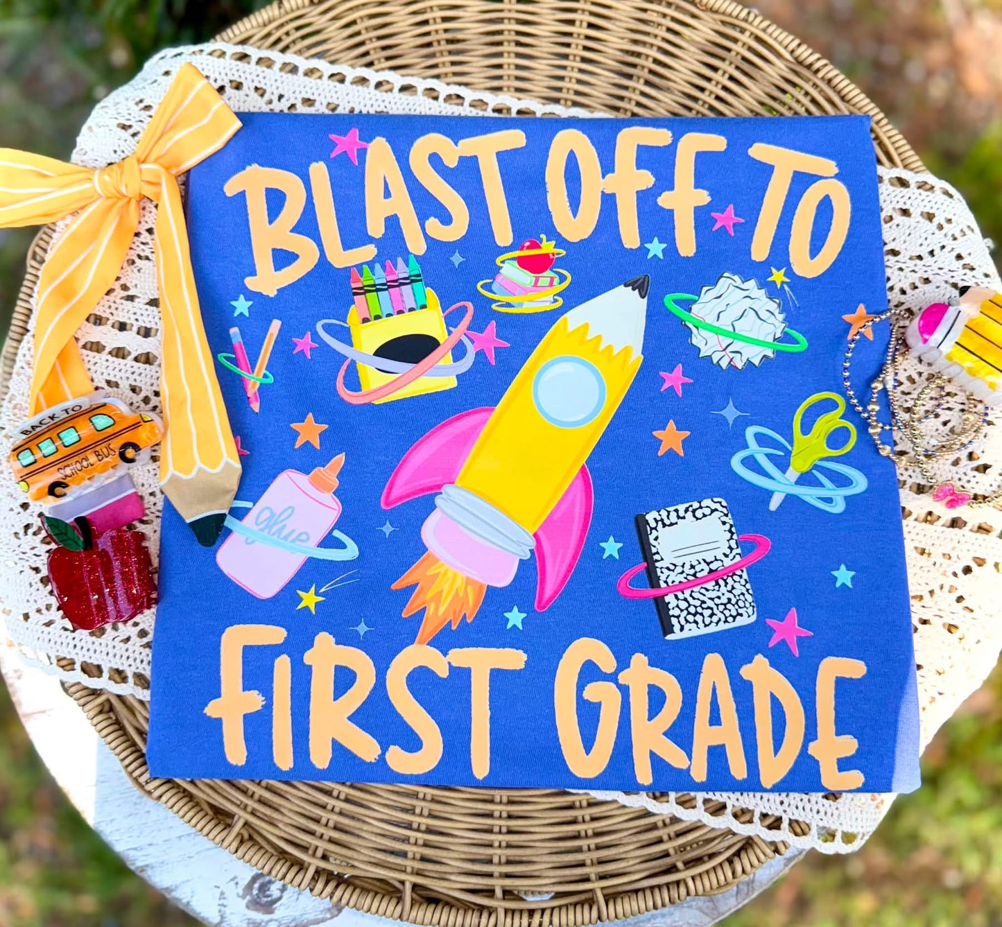 Blast Off to --- Grade School Grade Level DTF Print