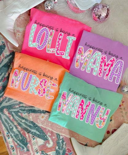Bright Floral Name tee