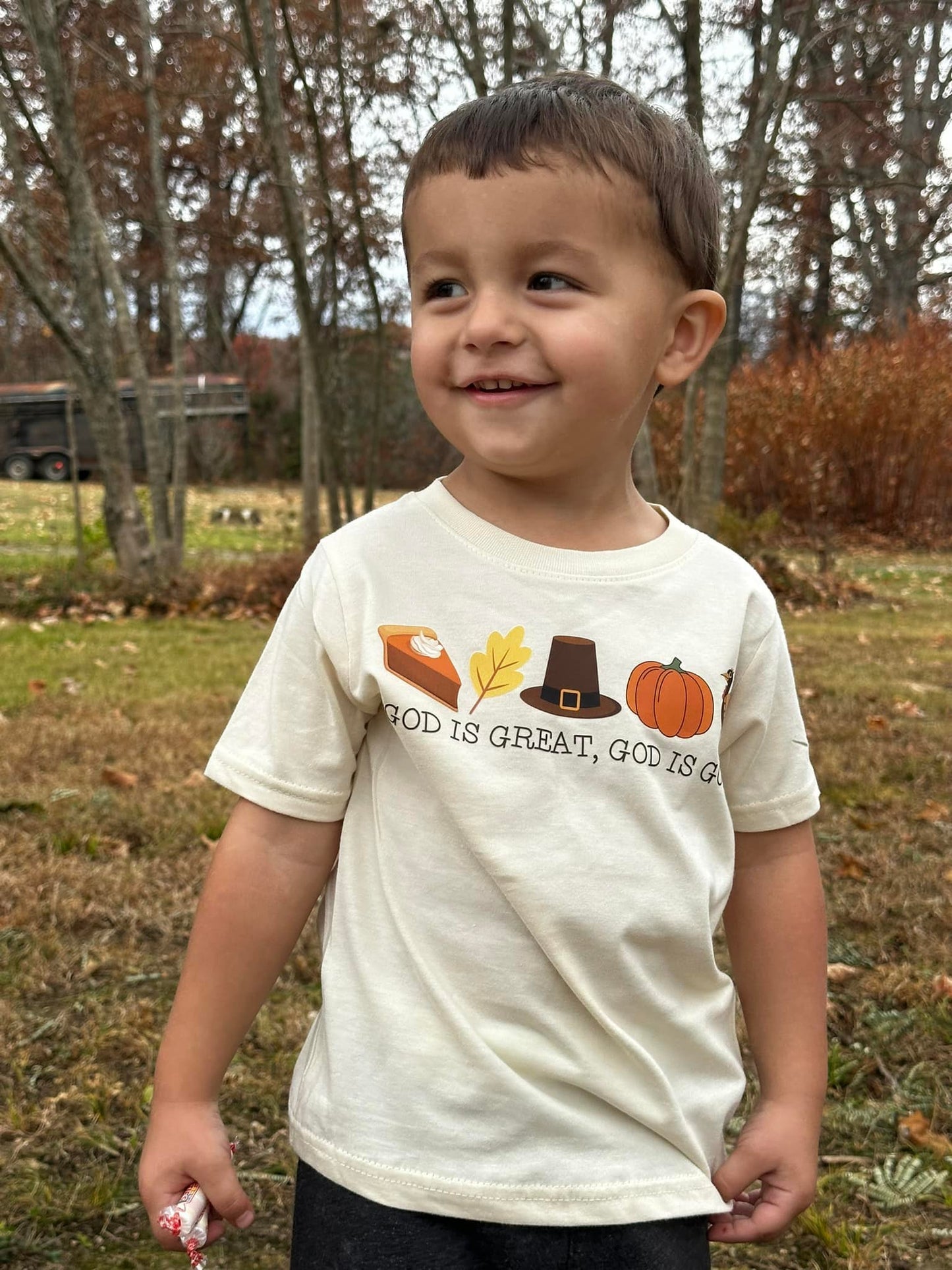 God is Great, God is Good Kids' tee