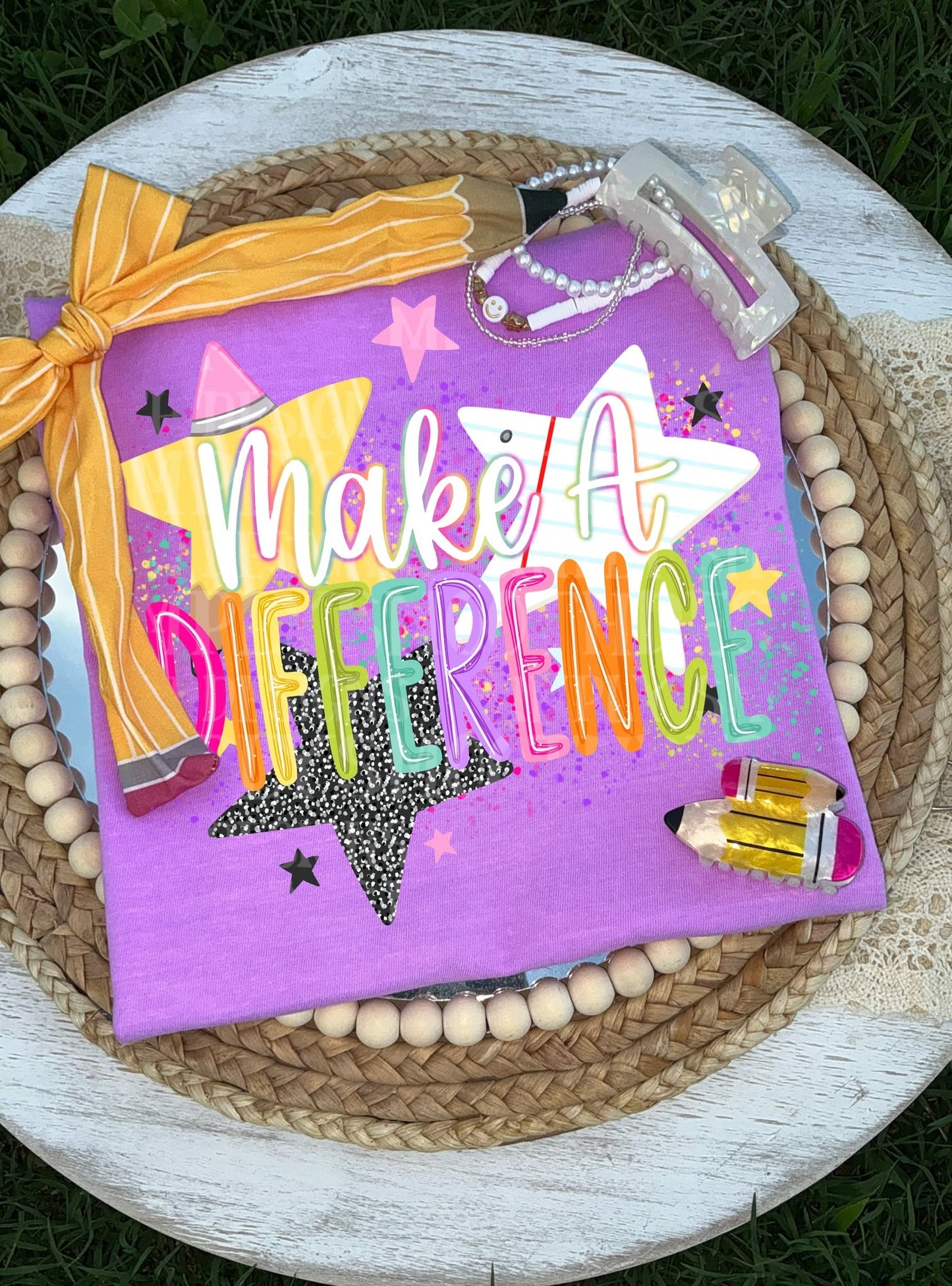 Make a Difference Teacher Occupation DTF Print