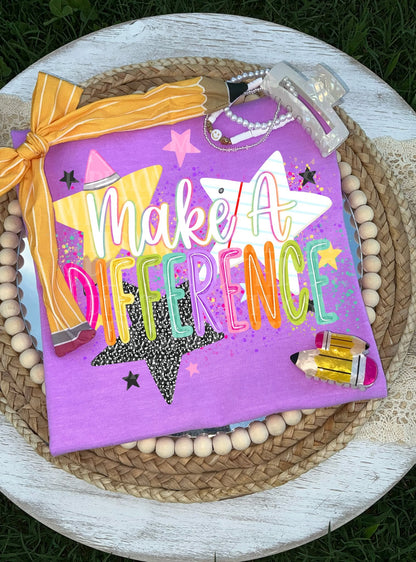 Make a Difference Teacher Occupation DTF Print