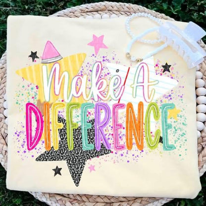 Make a Difference Teacher Occupation DTF Print
