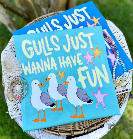 Gulls Just Wanna Have Fun Summer DTF Print