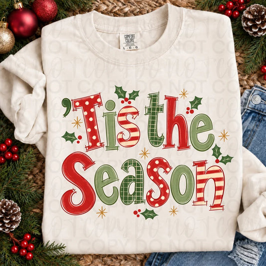 Tis the Season Christmas DTF Print