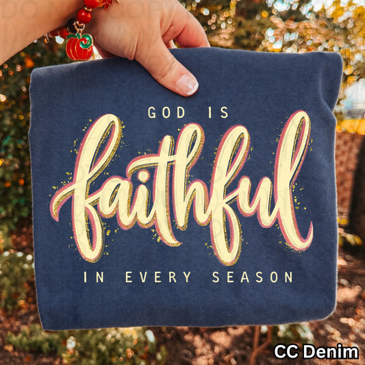 God is Faithful in Every Season Faith DTF Print