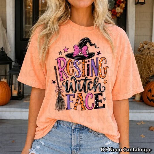 Resting Witch Face Halloween DTF Print