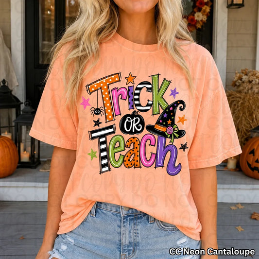 Trick or Teach Teacher Halloween DTF Print