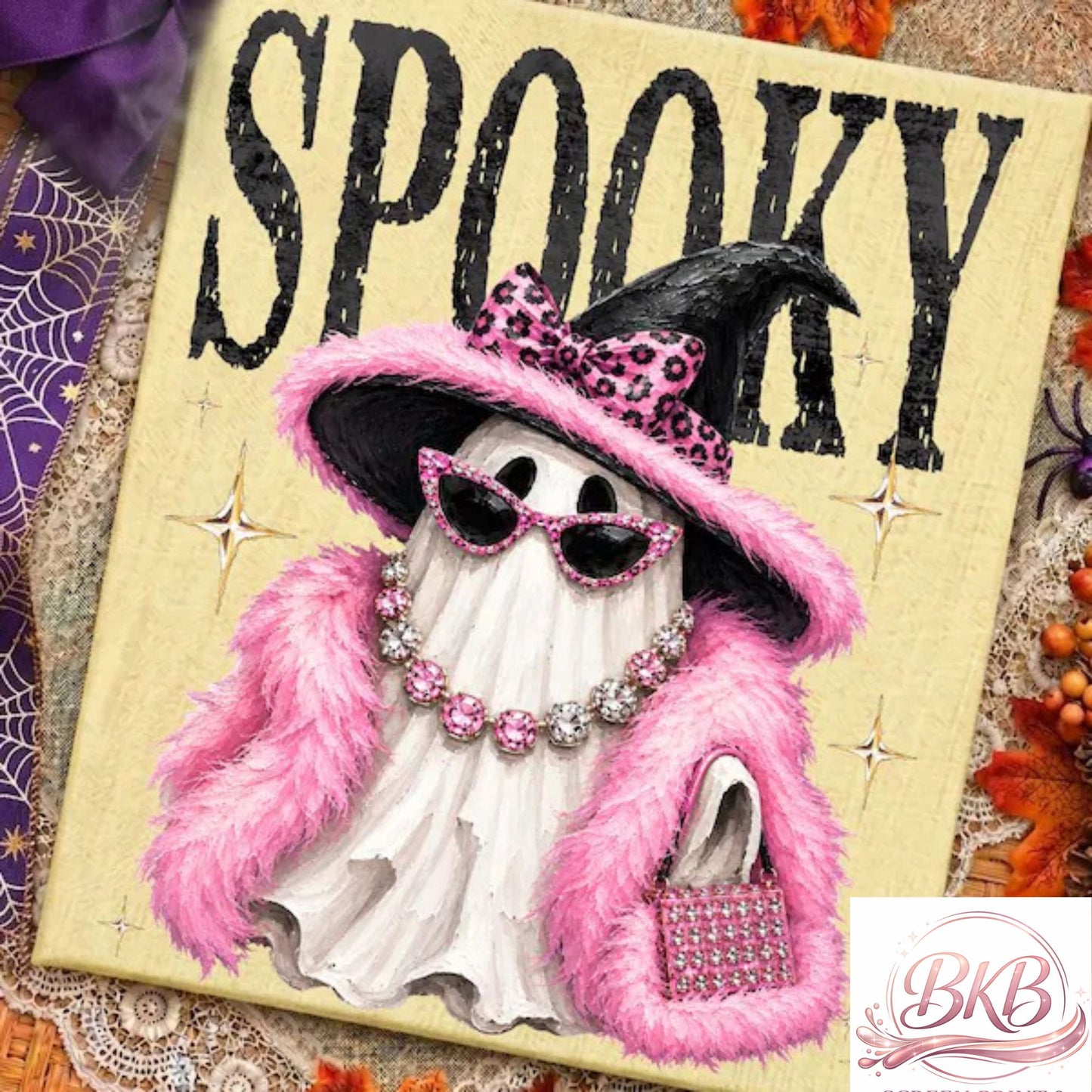Glam Ghost Halloween DTF Print