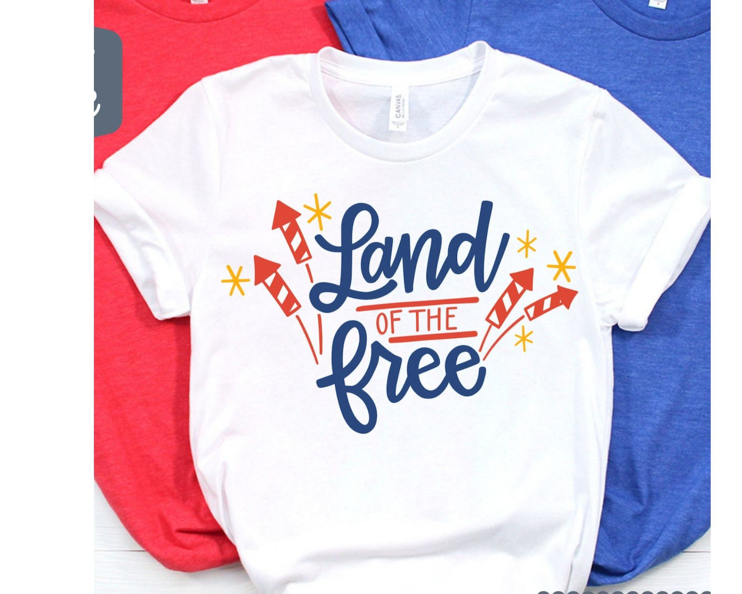 Land of the Free July 4th DTF Transfer