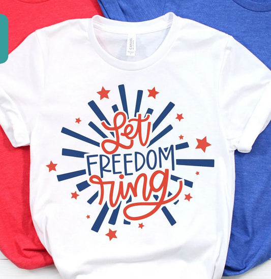 Let Freedom Ring July 4th DTF Transfer
