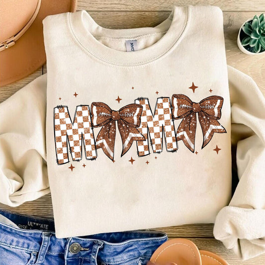 Football Mama Bow Sports DTF Print