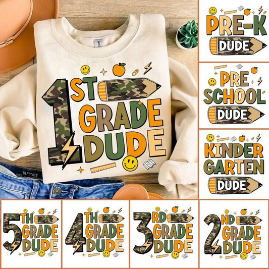 Grade Dude Boy Grade Level School DTF Transfer