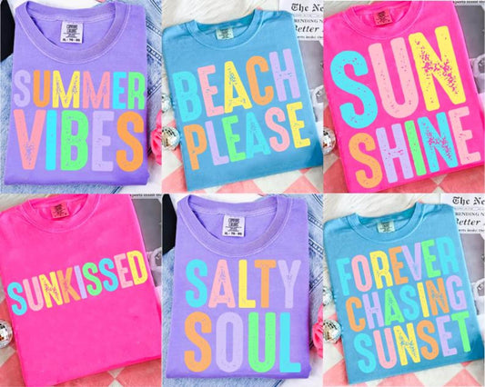 Summer Phrases Summer DTF Transfer