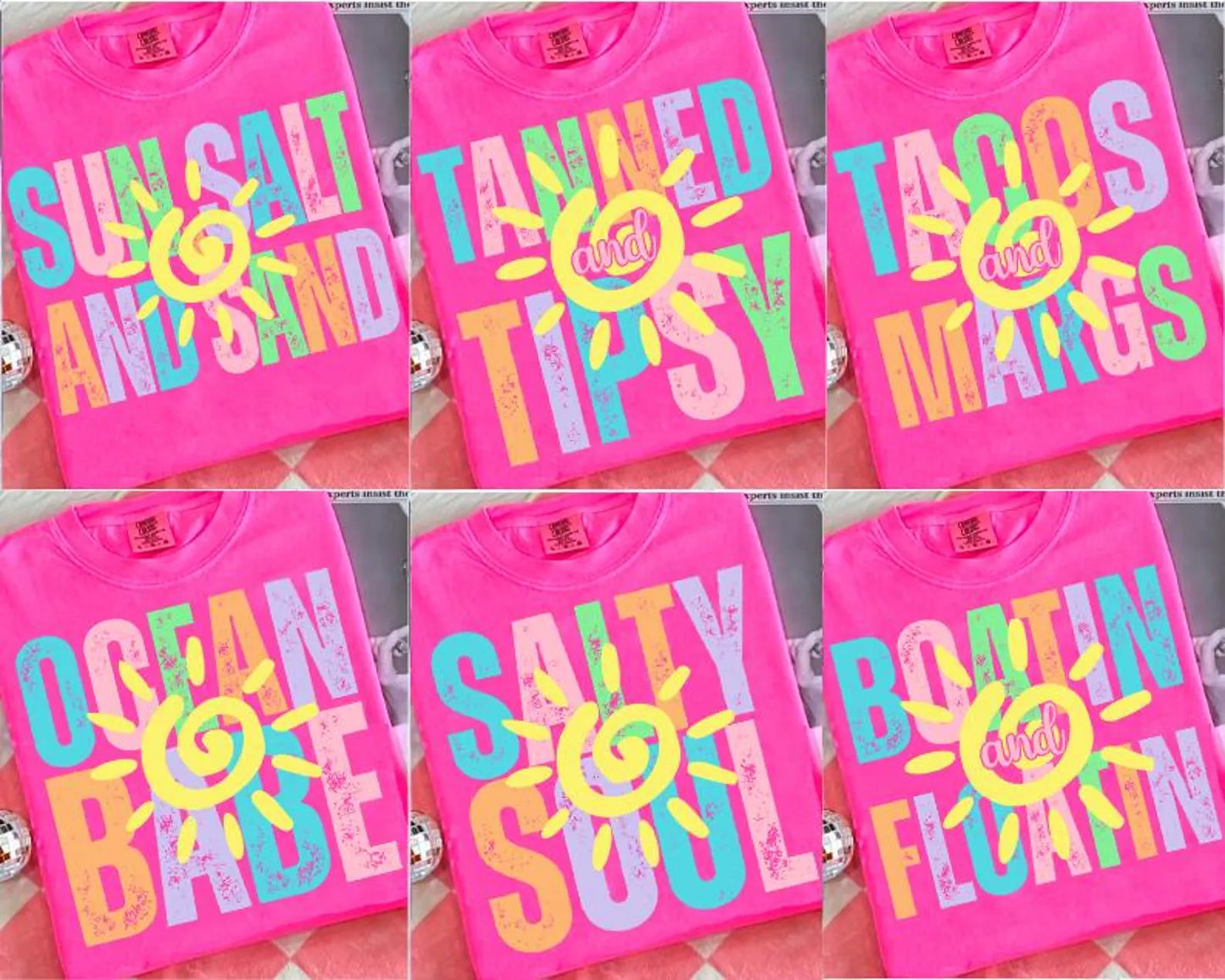 Summer Sunshine Collection Summer DTF Transfer