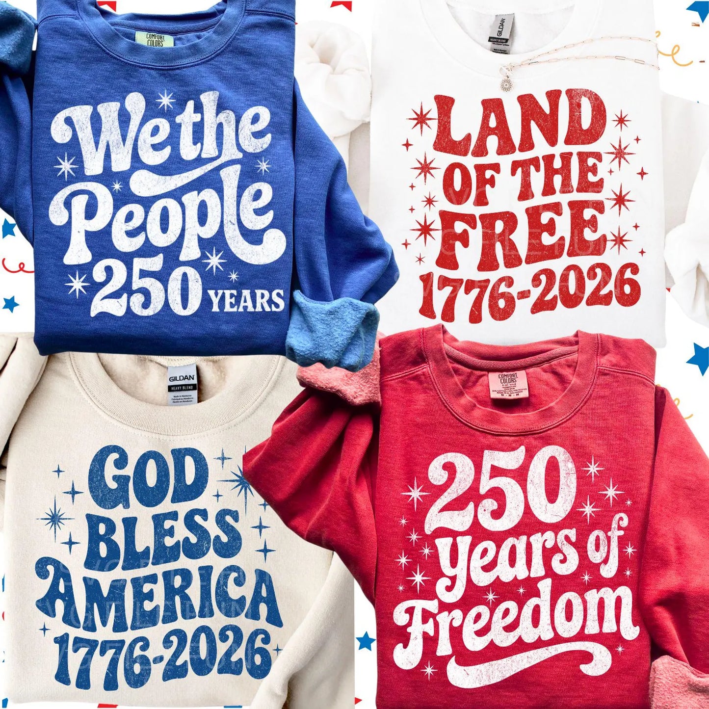USA 250th Anniversary July 4th DTF Transfer