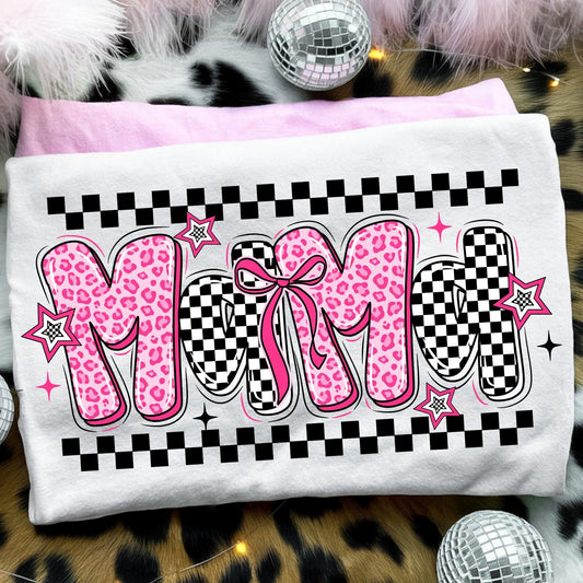 Mama Leopard & Checkered DTF Transfer