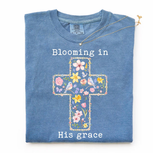 Blooming in His Grace Faith DTF Transfer