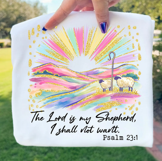 The Lord is My Shepherd Watercolor Faith DTF Transfer