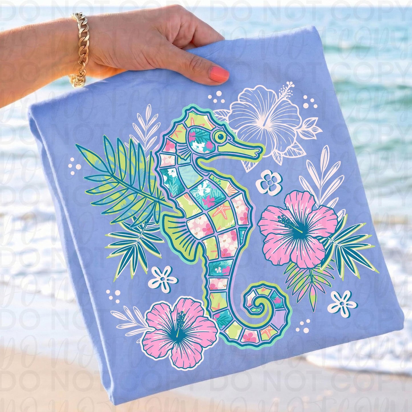 Seahorse Summer DTF Transfer